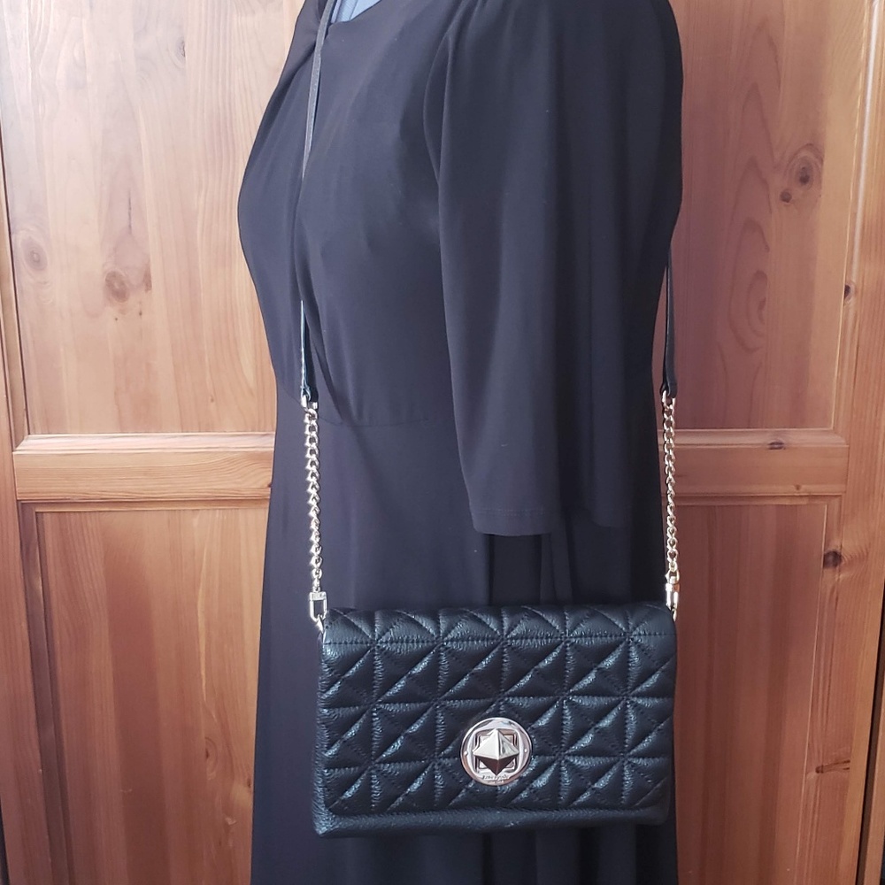 Kate Spade Astor Court Quilted Black Leather